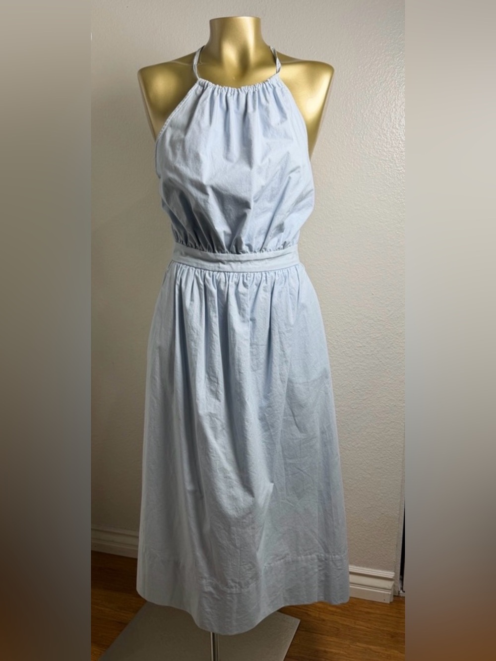Aritzia Wilfred Poplin Cotton Halter Dress Size 0